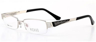 亿超眼镜架6432 C2银 简约设计，舒适佩戴的金属镜架之选